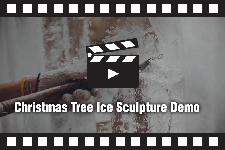 Christmas Tree Ice Sculpture Demo Video