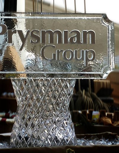 Ice Sculpture Logo 009 Prysmian Group