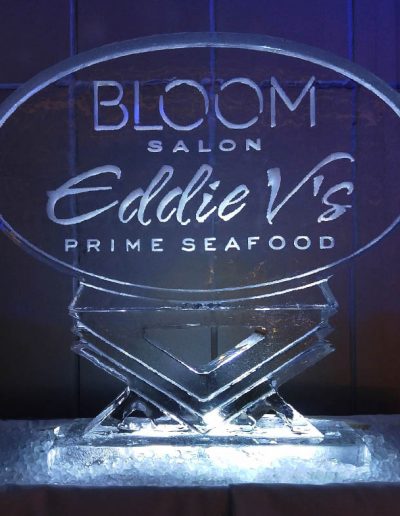 Ice Sculpture Logo 012 Eddie V's Prime Seafood