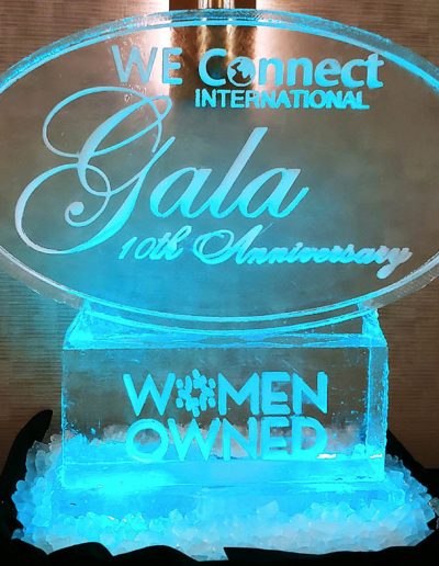 Ice Sculpture Logo 020 We Connect