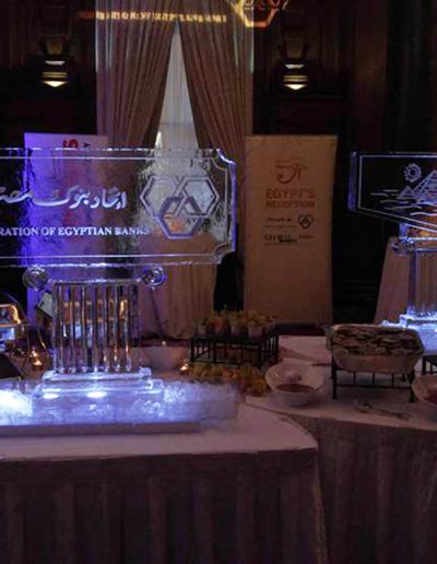 Ice Sculpture Logo 026 Federation of Egyptian Banks