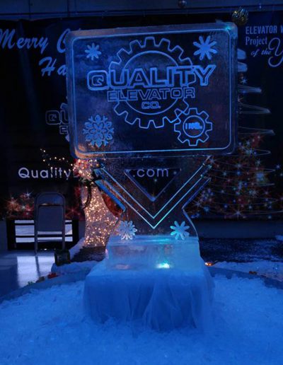 Ice Sculpture Logo 033 Quality Elevator Company