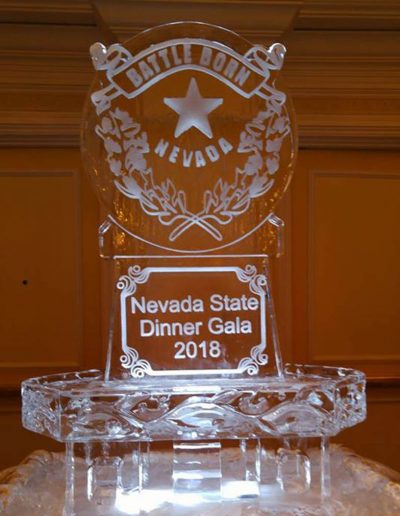 Ice Sculpture Logo 048 Nevada State Dinner Gala