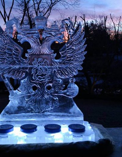 Ice Sculptures 047 Russian Eagle Caviar Station