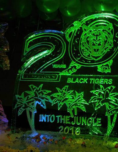 Ice Sculptures For Events 075 Black Tigers Anniversary