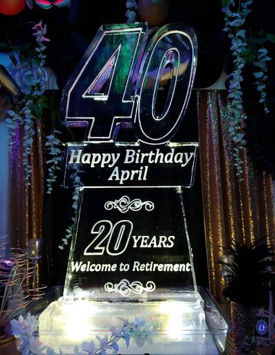 Ice Sculptures For Events 097 40th Birthday