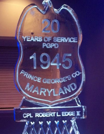 Ice Sculptures For Events 107 Badge 1945 Maryland Police Department