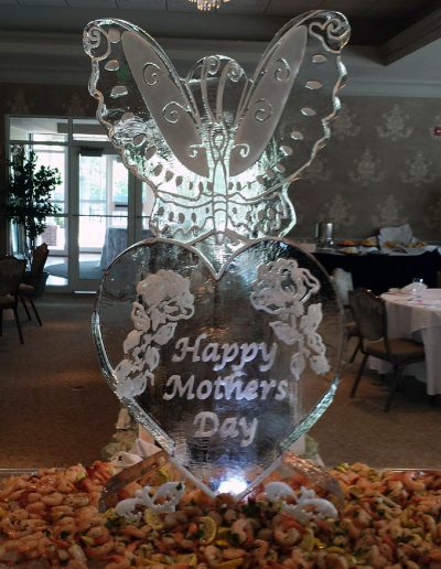 Ice Sculptures For Events 113 Heart And Butterfly