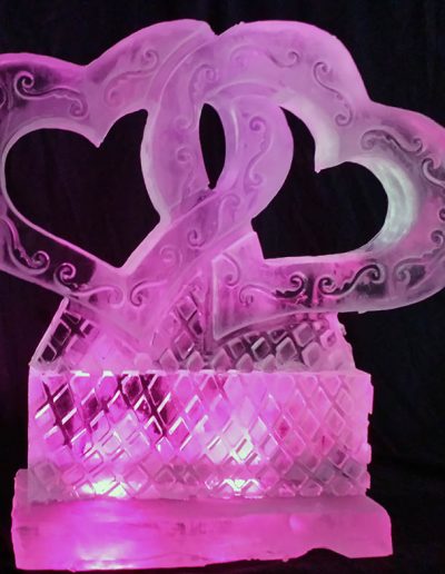 Wedding Ice Sculptures 014 Pink Hearts
