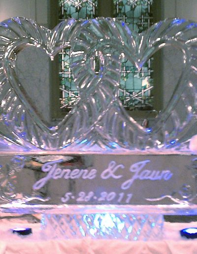 Wedding Ice Sculptures 021 Joined Hearts