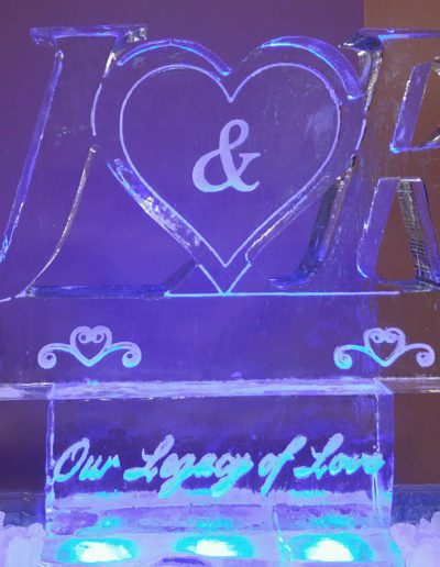 Wedding Ice Sculptures 024 Initials